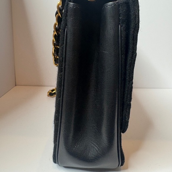 Chanel Single Flap Diagonal Stitch Vintage Jersey Crossbody Bag Gold Hardware - Picture 6 of 16